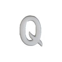 Wachsbuchstabe Echtwachs "Q" 8mm weiß