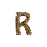 Wachsbuchstabe Echtwachs "R" 8mm gold