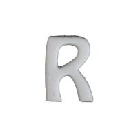 Wachsbuchstabe Echtwachs "R" 8mm weiß