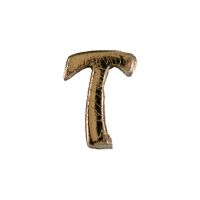 Wachsbuchstabe Echtwachs "T" 8mm gold