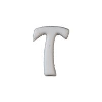 Wachsbuchstabe Echtwachs "T" 8mm weiß