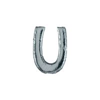 Wachsbuchstabe Echtwachs "U" 8mm silber