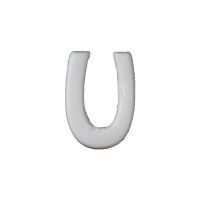 Wachsbuchstabe Echtwachs "U" 8mm weiß