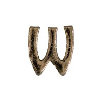 Wachsbuchstabe Echtwachs "W" 8mm gold