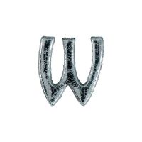 Wachsbuchstabe Echtwachs "W" 8mm silber