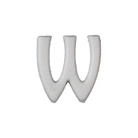 Wachsbuchstabe Echtwachs "W" 8mm weiß