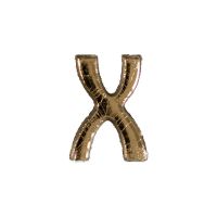 Wachsbuchstabe Echtwachs "X" 8mm gold