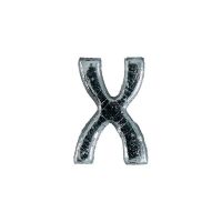 Wachsbuchstabe Echtwachs "X" 8mm silber