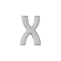 Wachsbuchstabe Echtwachs "X" 8mm weiß