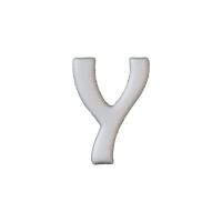 Wachsbuchstabe Echtwachs "Y" 8mm weiß
