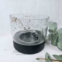 Windlicht mit Glas - Crackle